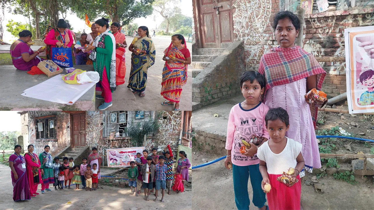 মায়ের মৃত্যু বার্ষিকীতে শিশুদের পাশে তিন ভাইবোন