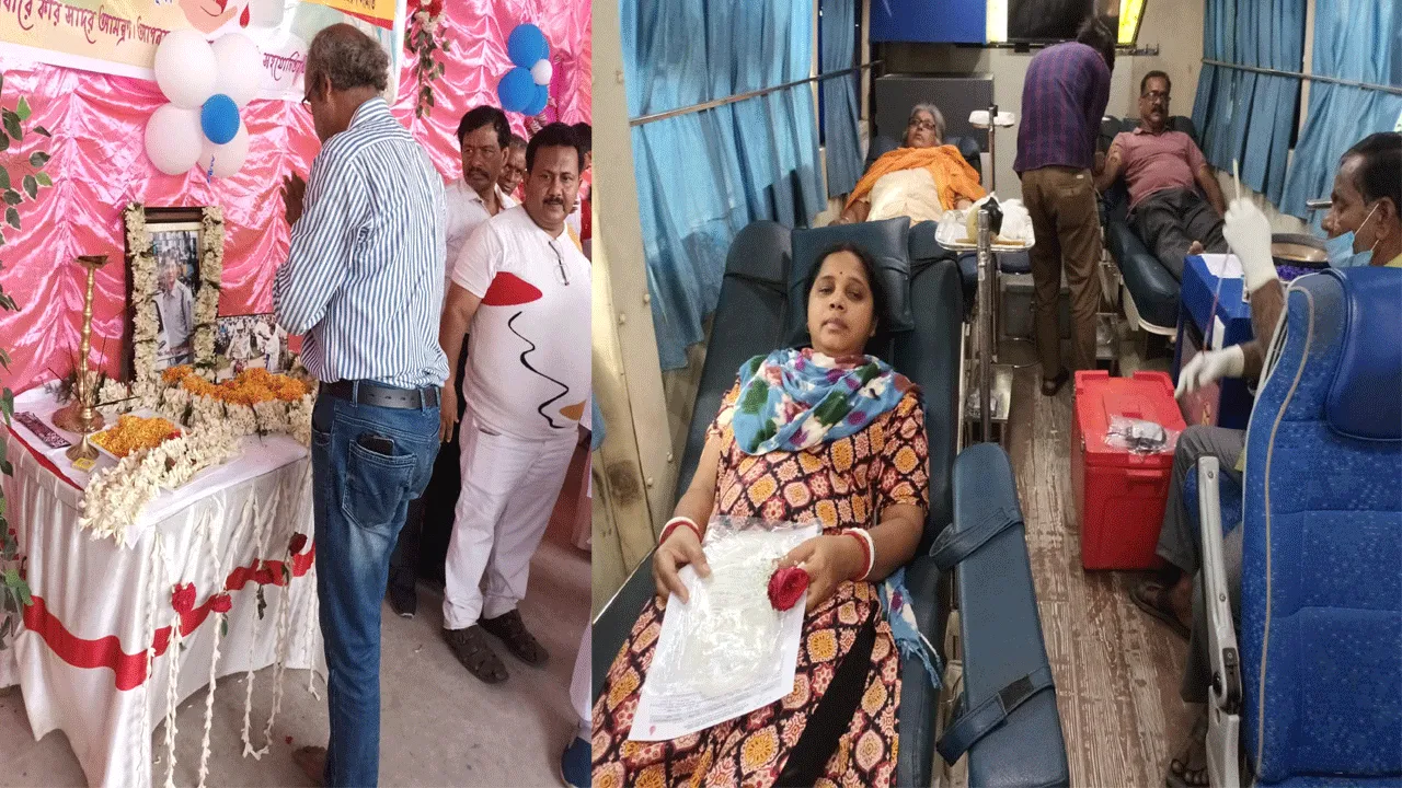 দুর্গাপুর থানার প্রাক্তন আধিকারিক, সঙ্গীত শিল্পী ও সমাজসেবী প্রয়াত সুজিত মুখার্জি’র স্মৃতিতে রক্তদান