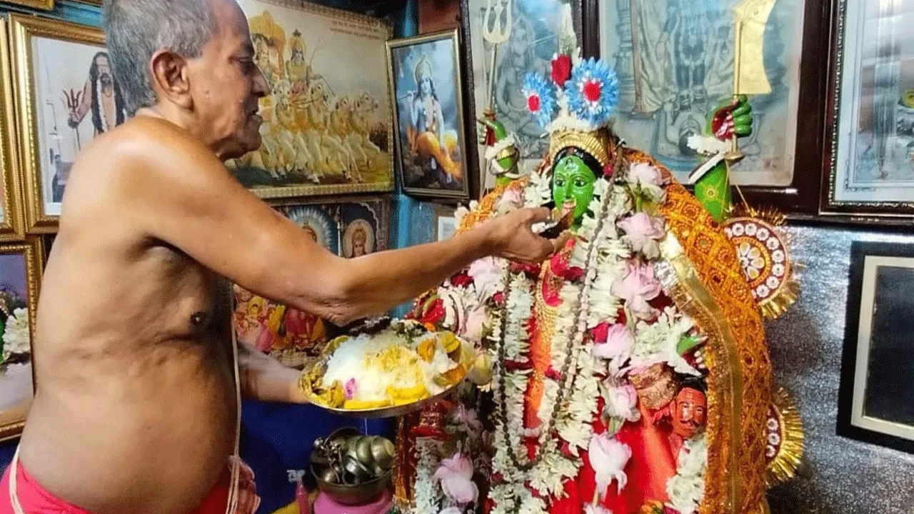 সবুজকালী মায়ের মন্দিরে অন্নপূর্ণা পুজো ও অন্নকুট ভোগ
