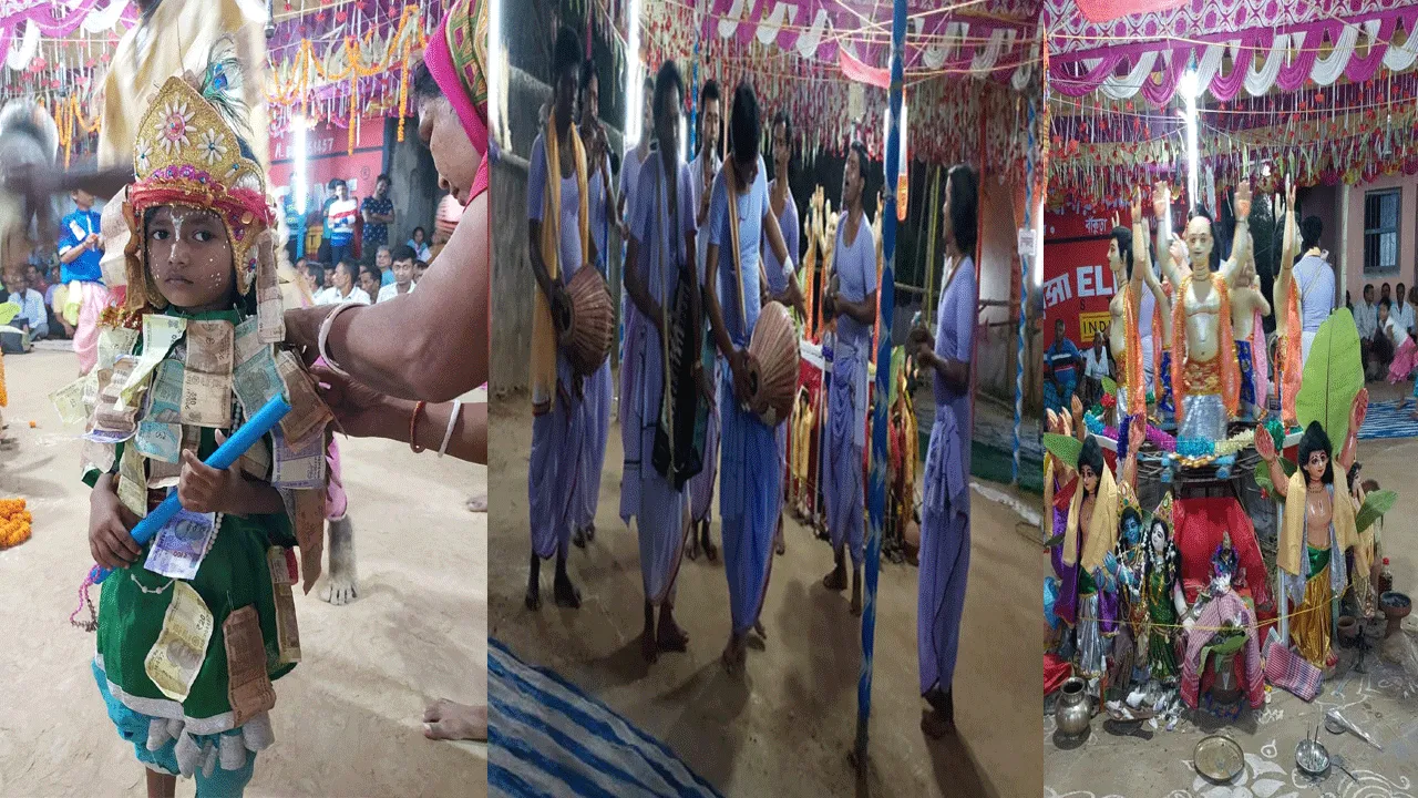 এলাকাবাসীর মঙ্গল কামনায় বাসুদেবপুর গ্রামে চলছে রাধানাম সংকীর্তন