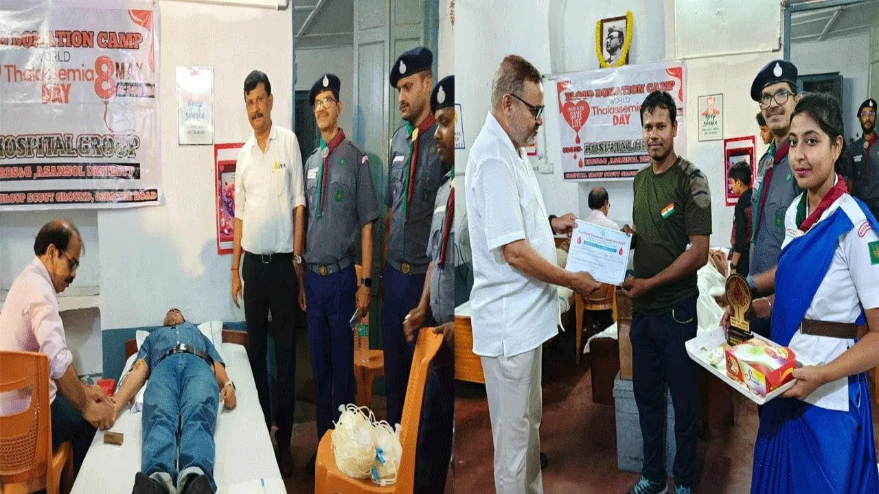 বিশ্ব থ্যালাসেমিয়া ও রেডক্রস দিবস পালন ভারত স্কাউট অ্যান্ড গাইডসের