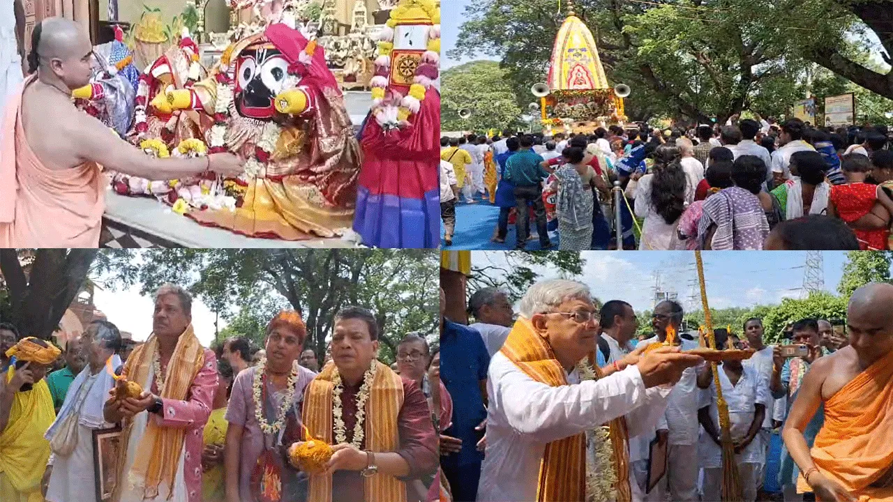 সূর্যের সাত রং নেমে এলো দুর্গাপুরের রাস্তায়, রথযাত্রায়