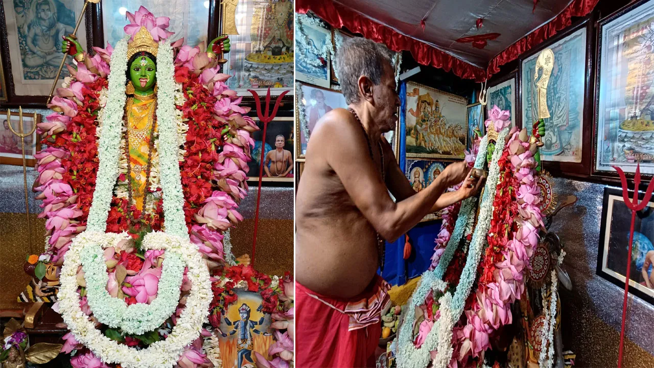 চিতালগি অমাবস্যায় নালিকুলের সবুজ কালী মায়ের মন্দিরে যজ্ঞানুষ্ঠান