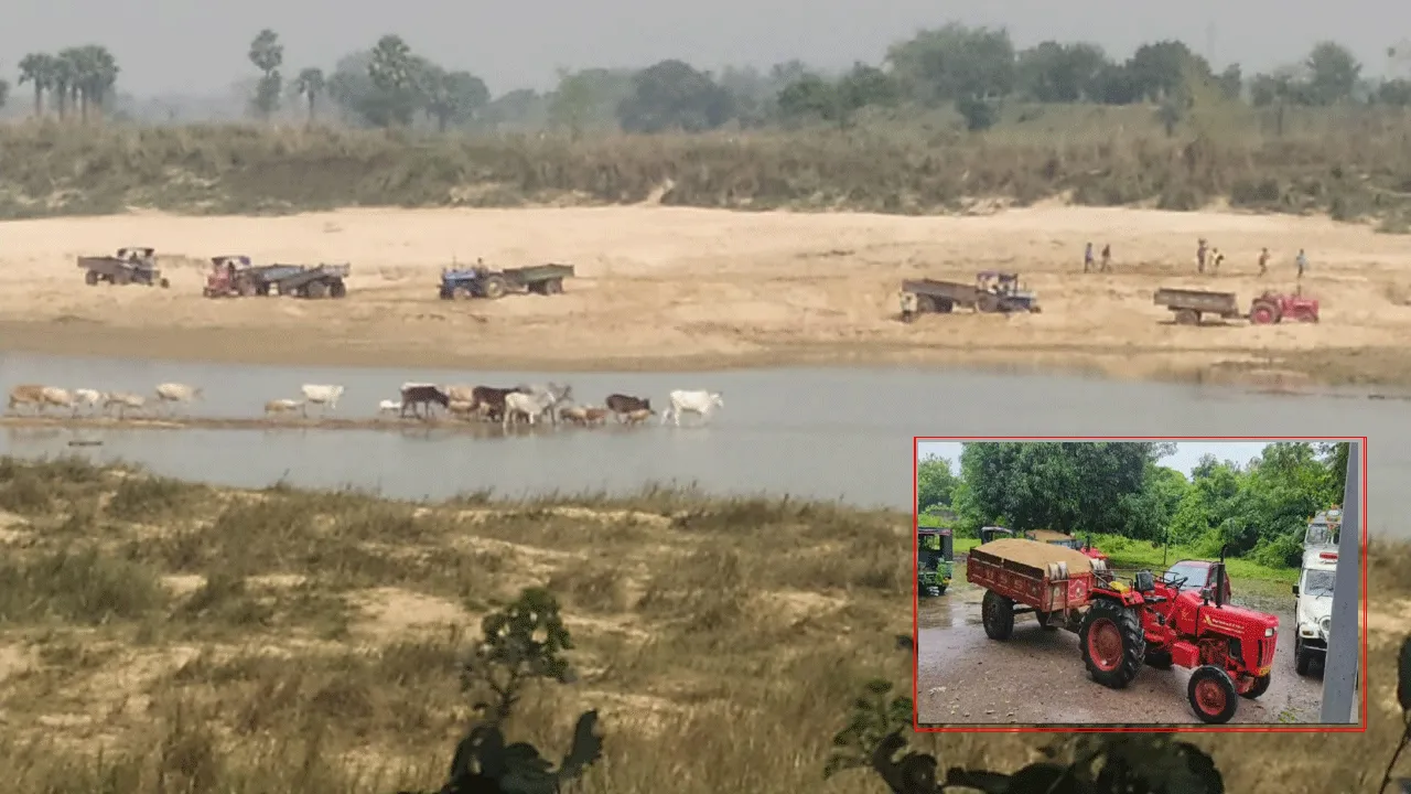 অবৈধ বালি পাচার রুখতে অভিযান, বালি গাড়ি সহ আটক ২