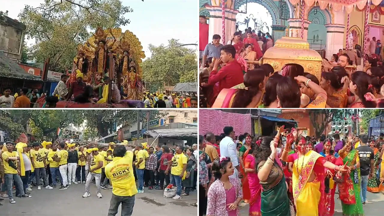 উমা বিদায়, মন্ডপে মন্ডপে সিঁদুর খেলা