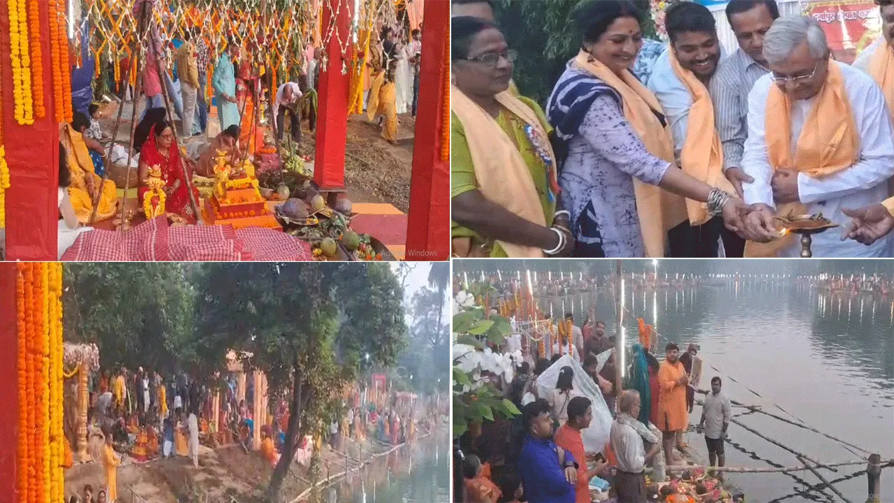 দুর্গাপুরে মহাসমারোহে পালিত হচ্ছে ছট উৎসব