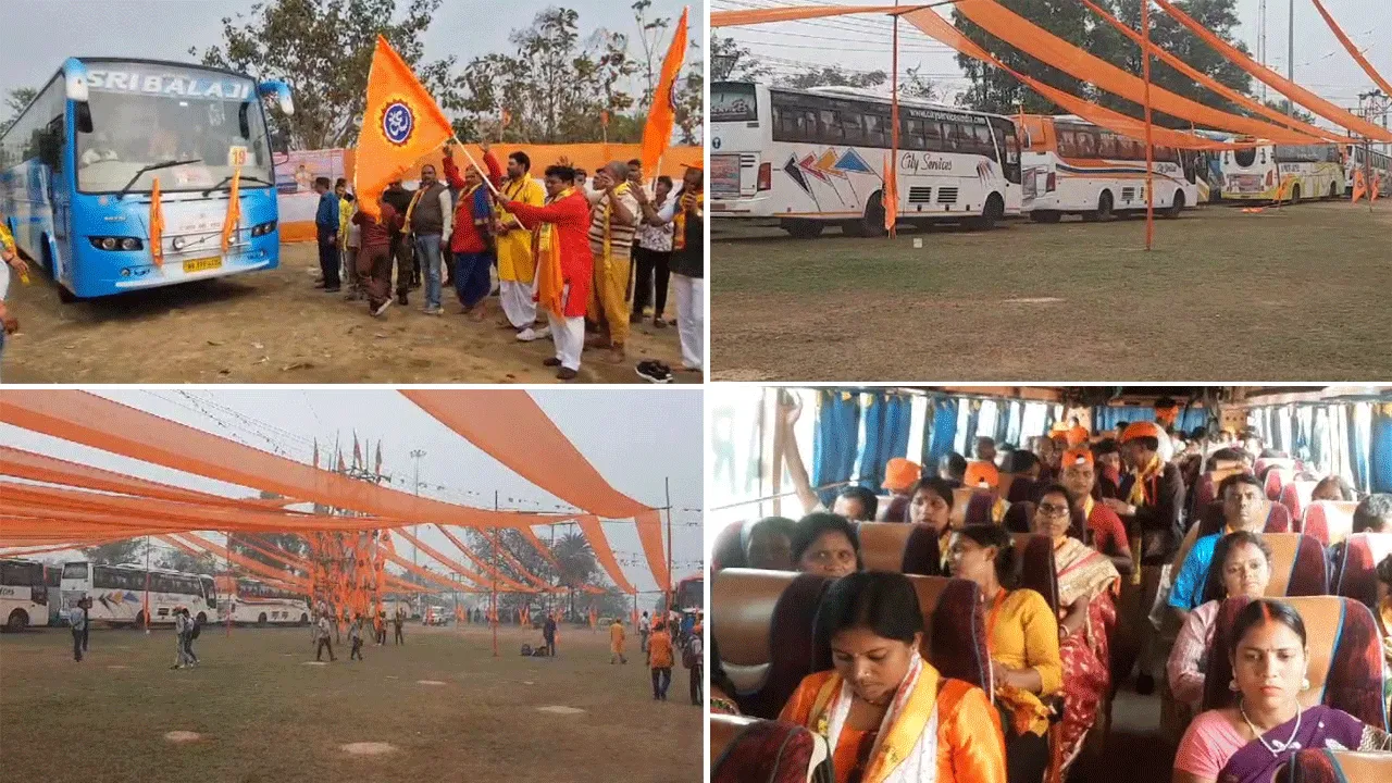 বিশিষ্ট সমাজসেবীর উদ্যোগে আসানসোল থেকে প্রায় ১৭০০ পুণ্যার্থীর কুম্ভযাত্রা