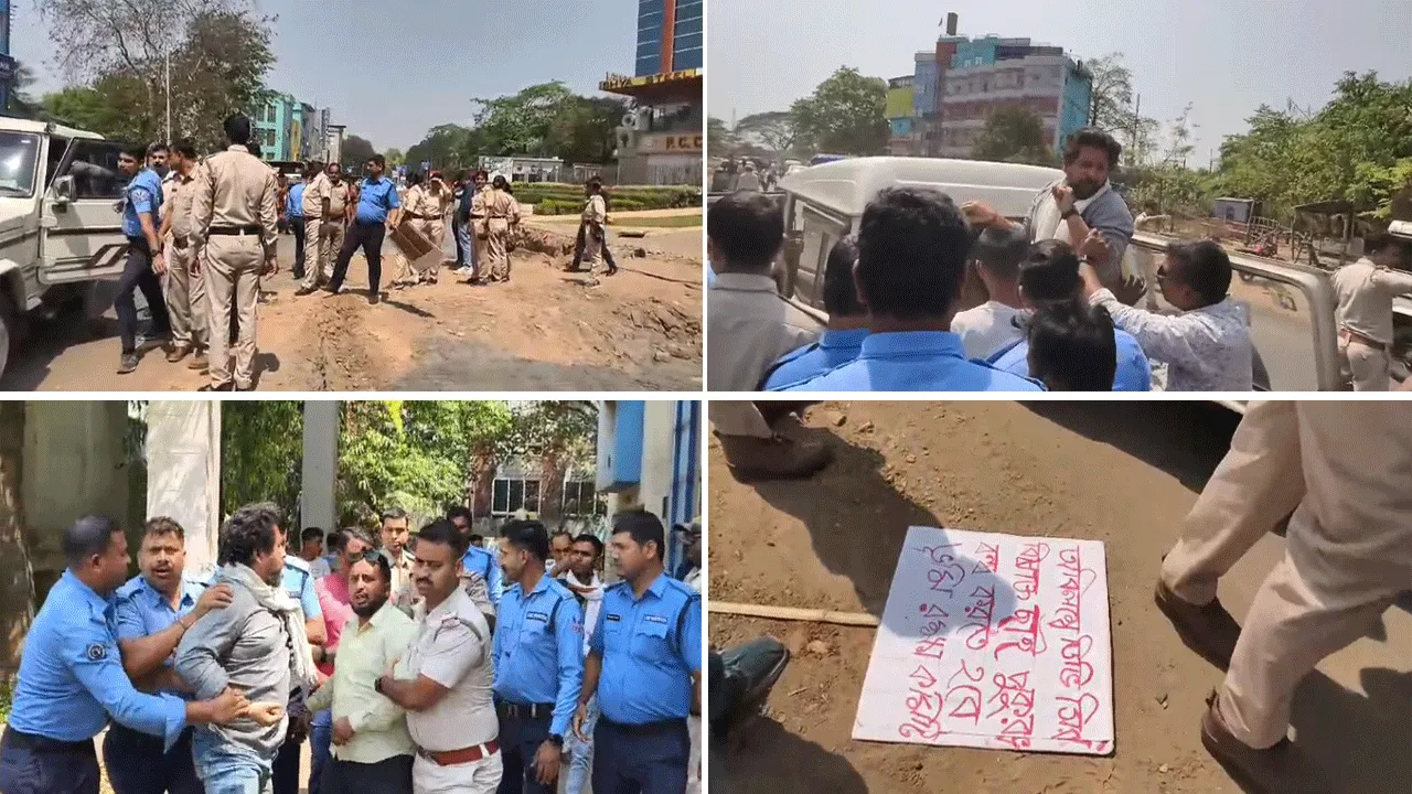 দূষণের প্রতিবাদে অবস্থান বিক্ষোভ ঘিরে উত্তেজনা দুর্গাপুরে