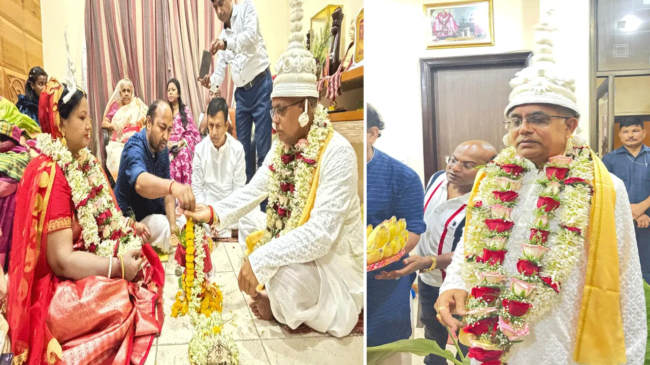 বৈশাখী সন্ধ্যায় সাত পাকে বাঁধা পড়লেন ৬১-র দিলীপ ঘোষ