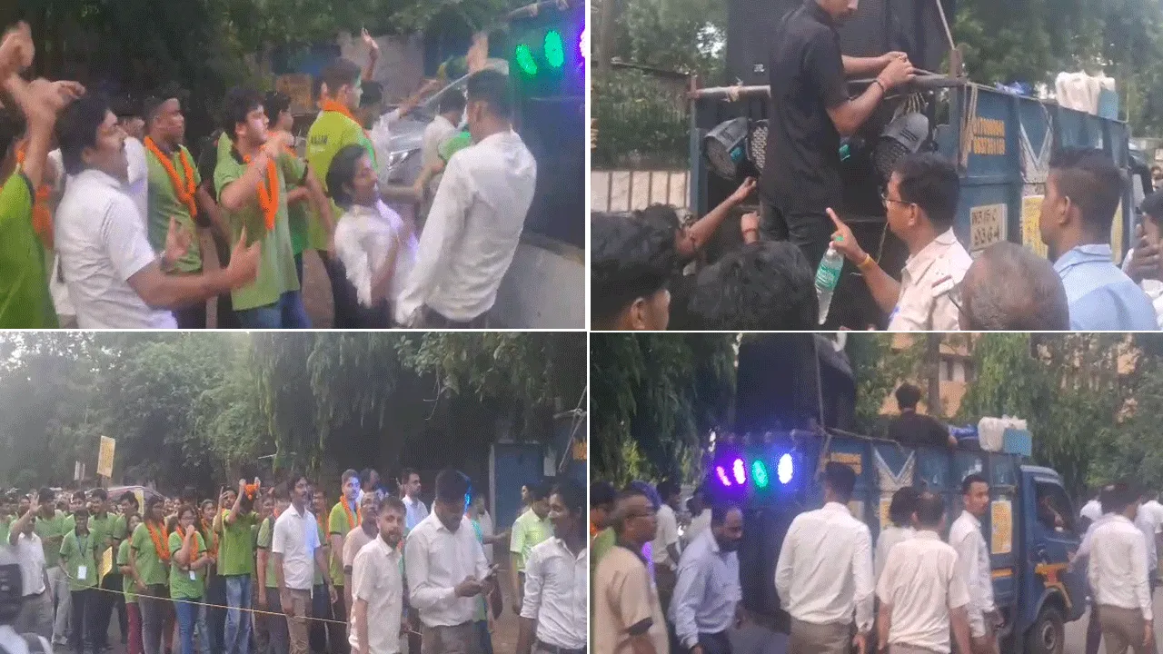 দুর্গাপুরে ডিজে বাজিয়ে উদ্দাম নৃত্য করে র‍্যালি সর্বভারতীয় কোচিং সংস্থার, আটকাল পুলিশ