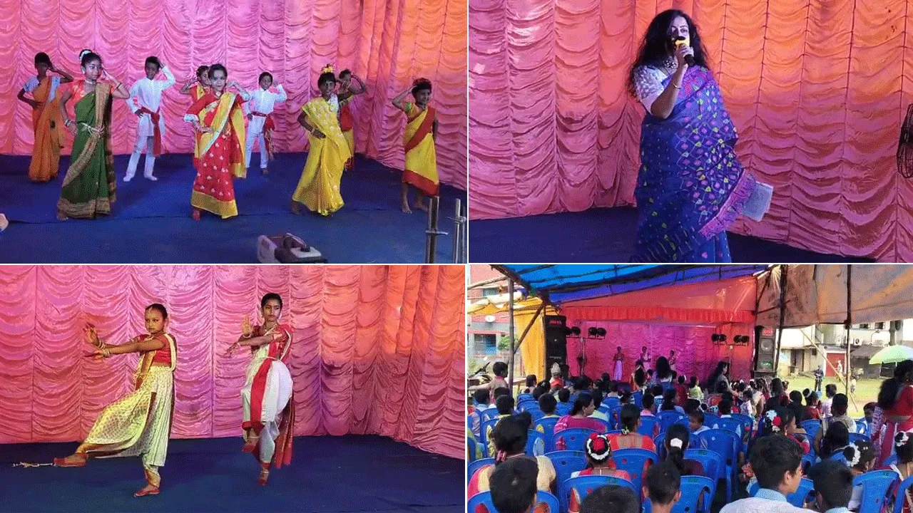 আগমনী সুরে মাতলো দুর্গাপুরের বাণীবিহার হাই স্কুল