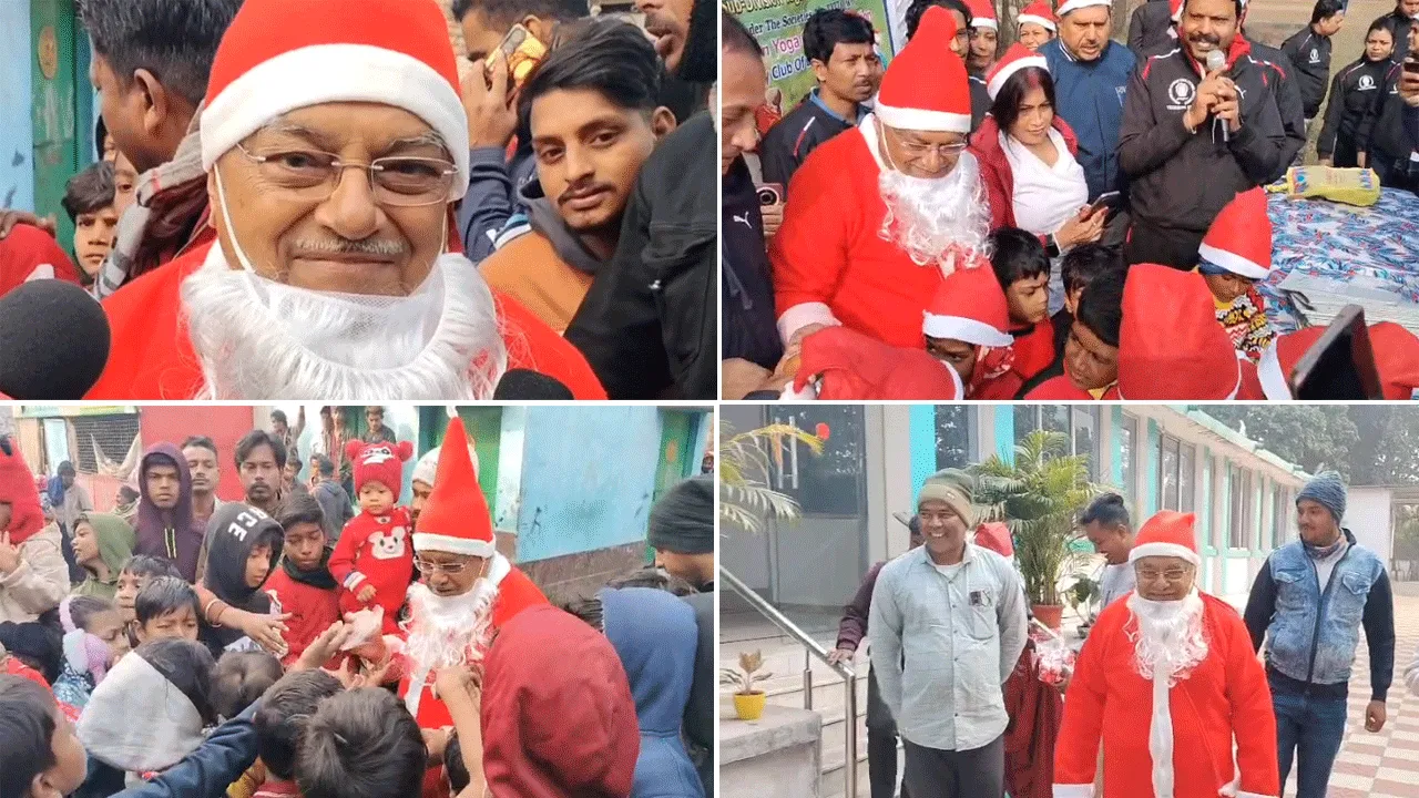 বড়দিনের সকালে দুর্গাপুরে সান্তা রূপে ভালোবাসার উষ্ণতা ছড়ালেন মন্ত্রী