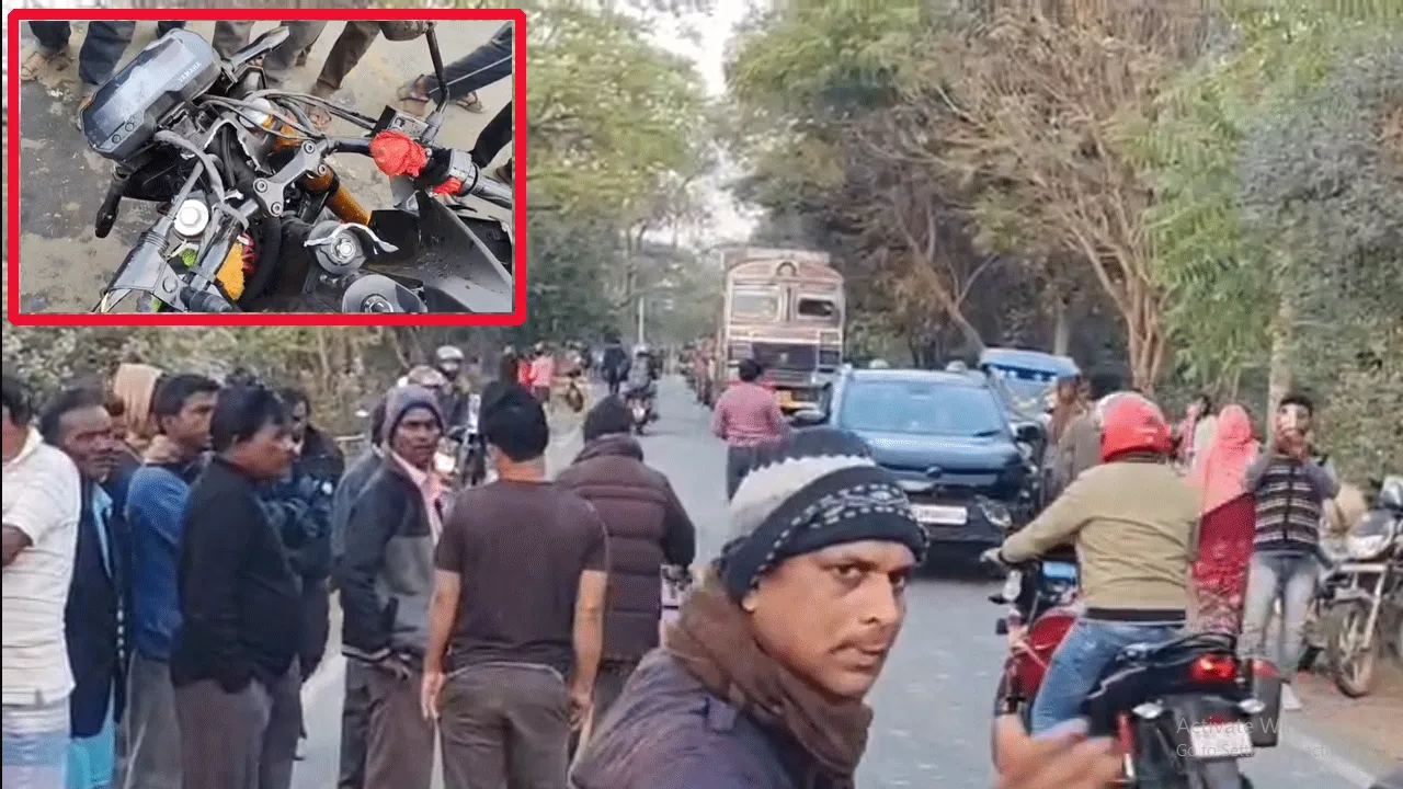 রাজ্য সড়কে মর্মান্তিক মৃত্যু বাইক চালক যুবকের