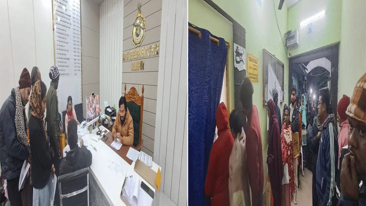 কনকনে ঠাণ্ডায় রাত পর্যন্ত চলছে আসআইআর-এর শুনানি