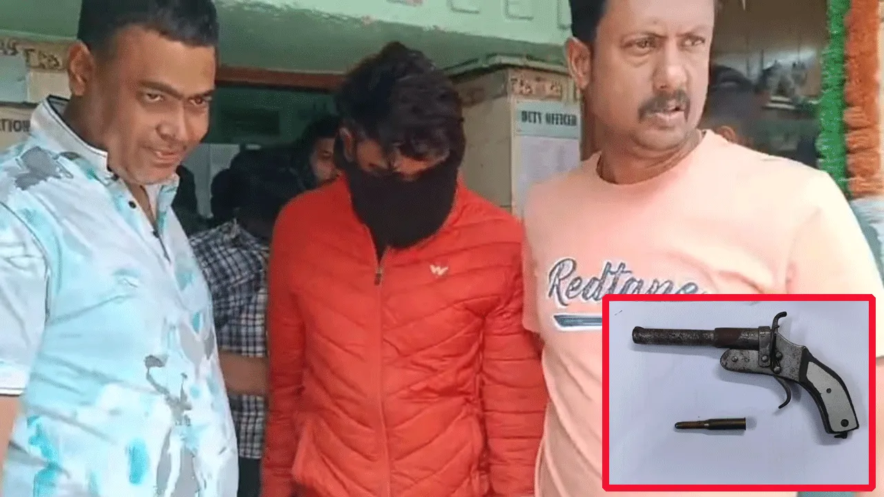 নির্বাচনের আগে আগ্নেয়াস্ত্র সহ গ্রেপ্তার যুবক