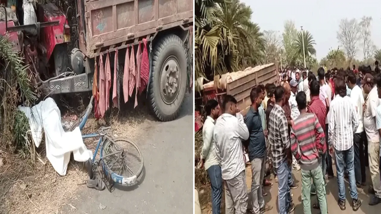 ট্রাক্টরের ধাক্কায় পথচারীর মৃত্যু,পথ অবরোধ ক্ষুব্ধ জনতার