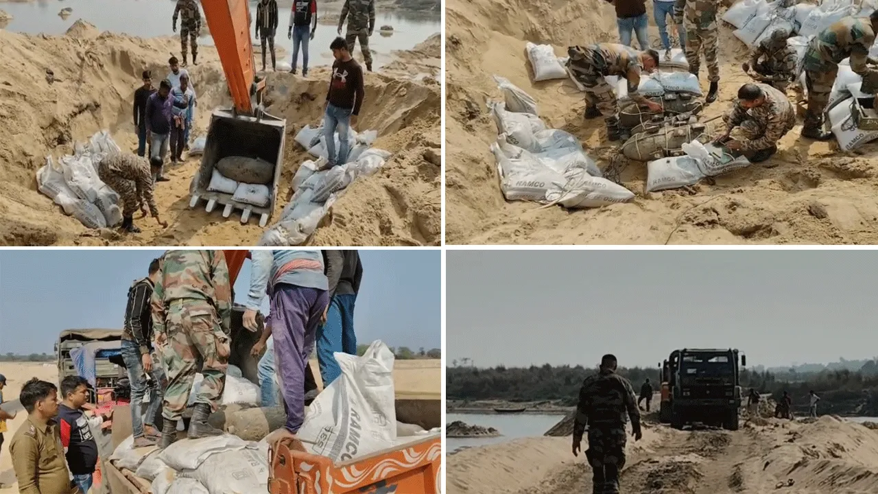দামোদর চরে উদ্ধার হওয়া মর্টার সেল নিষ্ক্রিয় করল ভারতীয় সেনা