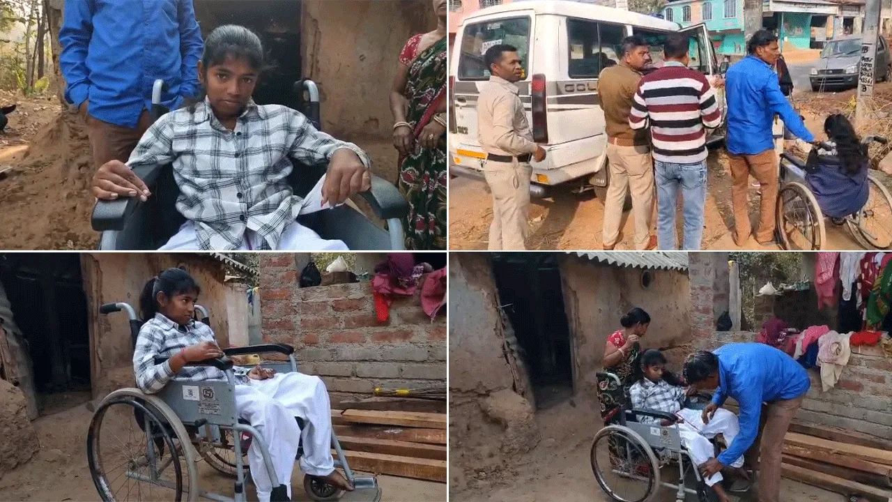 বিশেষভাবে সক্ষম মাধ্যমিক পরীক্ষার্থীর পাশে দাঁড়াল পুলিশ