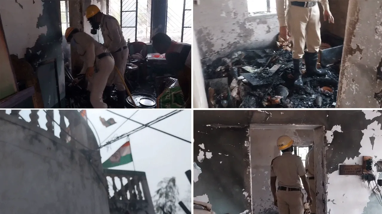 দুর্গাপুরে কংগ্রেসের দলীয় কার্যালয়ে অগ্নিকাণ্ড