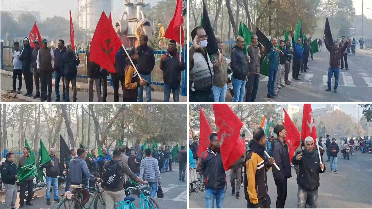 দেশজোড়া শিল্প ধর্মঘটে প্রভাব দুর্গাপুরে