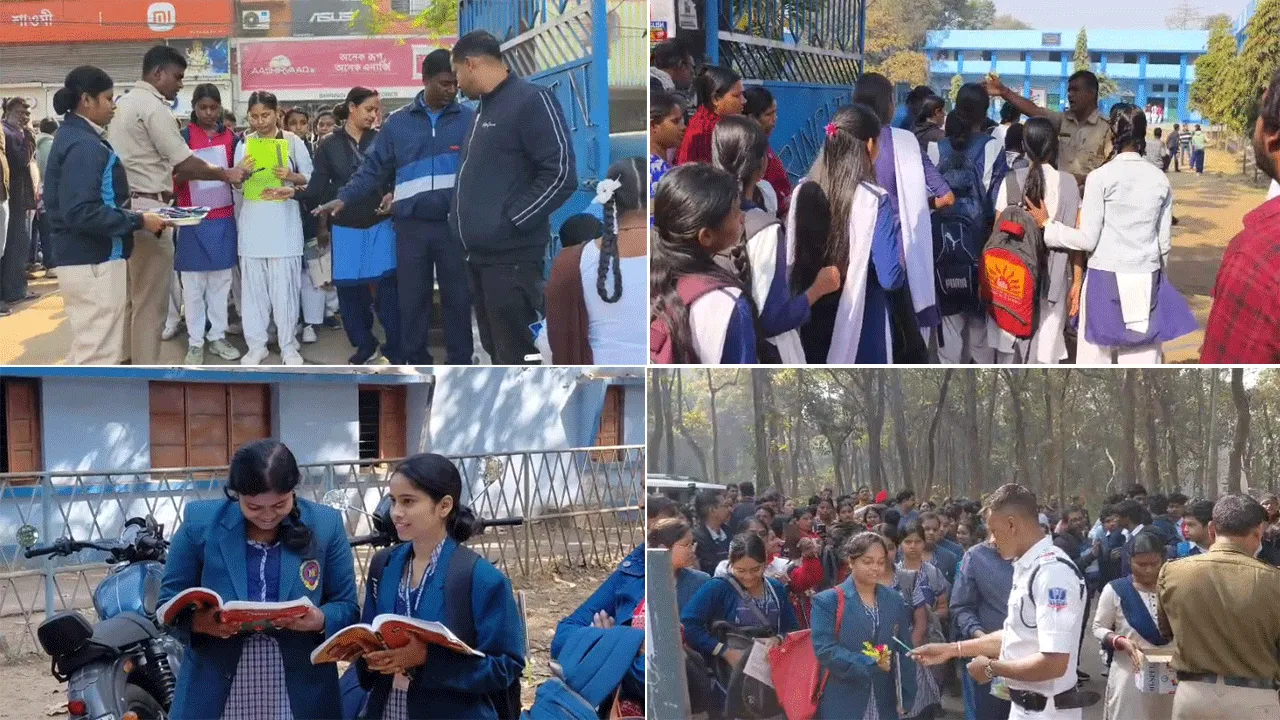 মাধ্যমিক পরীক্ষার্থীদের উৎসাহ বাড়াতে পুলিশের উদ্যোগ