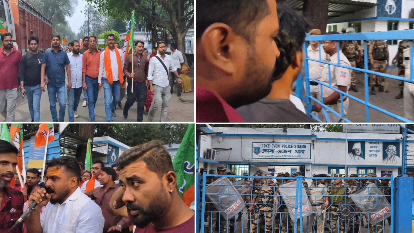 নির্বাচন কমিশন নিযুক্ত কর্মীদের মারধর, প্রতিবাদে থানা ঘেরাও বিজেপির