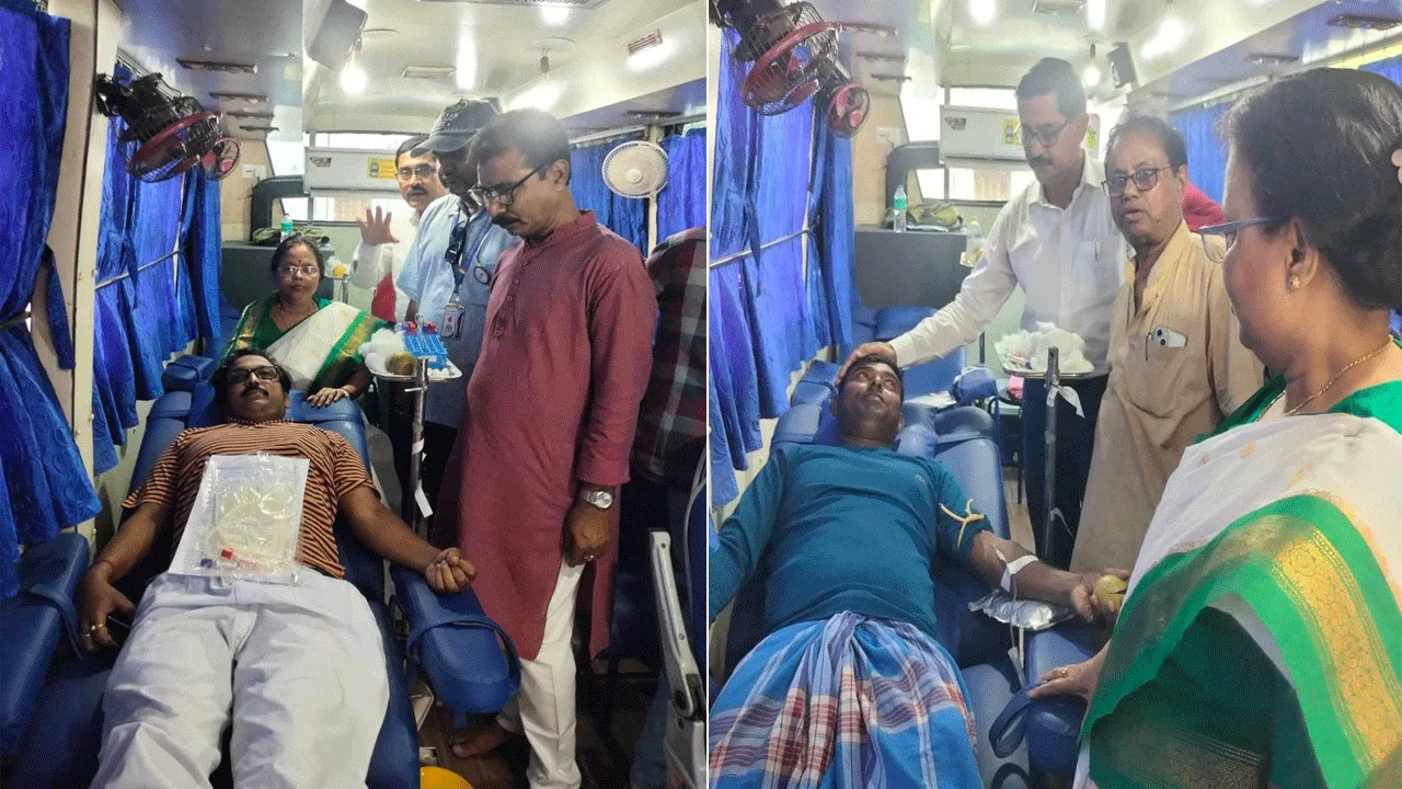 স্বেচ্ছায় রক্তদান করলেন সদ্য পিতৃহারা সন্তান