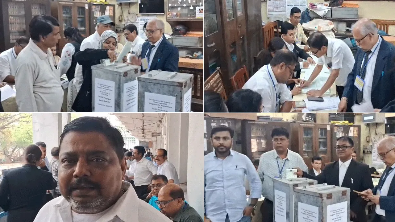 দুর্গাপুর মহকুমা আদালতে শান্তিপূর্ণভাবেই চলছে নির্বাচন প্রক্রিয়া