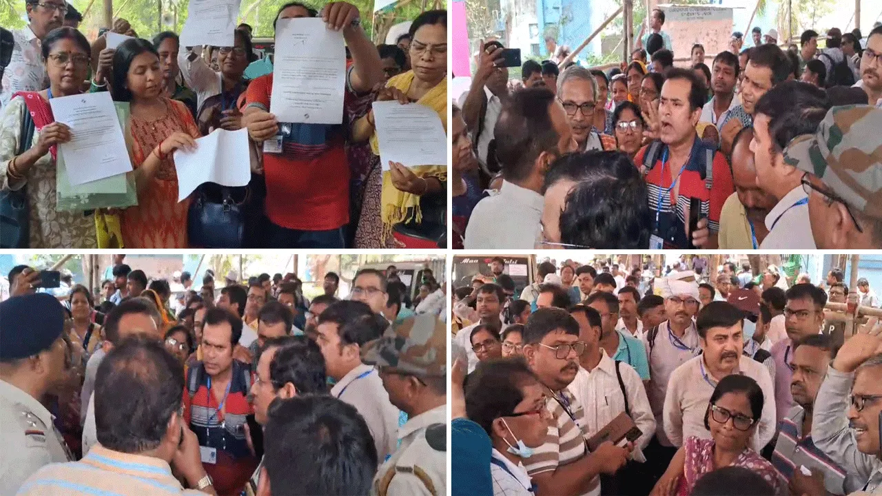 দুর্গাপুরে ডিসিআরসি কেন্দ্রে বিএলওদের বিক্ষোভ, হয়রানির অভিযোগ