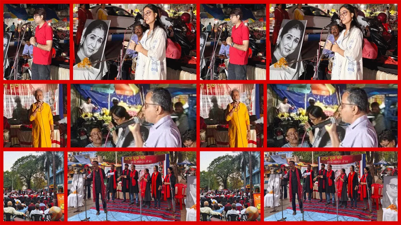 দুর্গাপুরে ভোট প্রার্থীদের সমর্থনে মনোজ্ঞ সাংস্কৃতিক অনুষ্ঠান