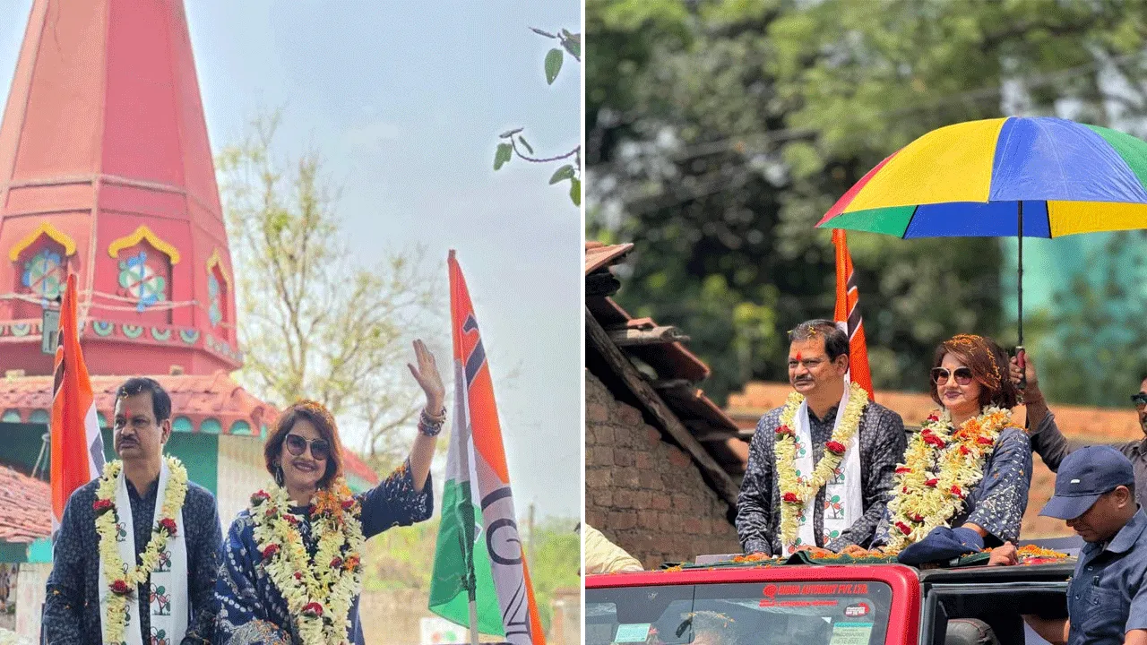 কুলটিতে অভিজিৎ ঘটকের সমর্থনে ‘দিদি নম্বর ১’-এর মেগা রোড-শো