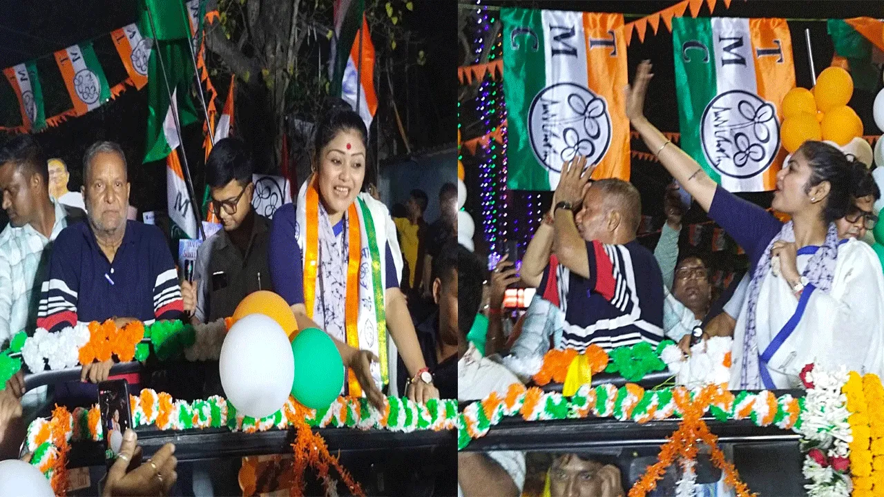 ​বার্নপুরে তাপস ব্যানার্জীর সমর্থনে সাংসদ সায়নী ঘোষের মেগা রোড-শো, জনতার ঢল