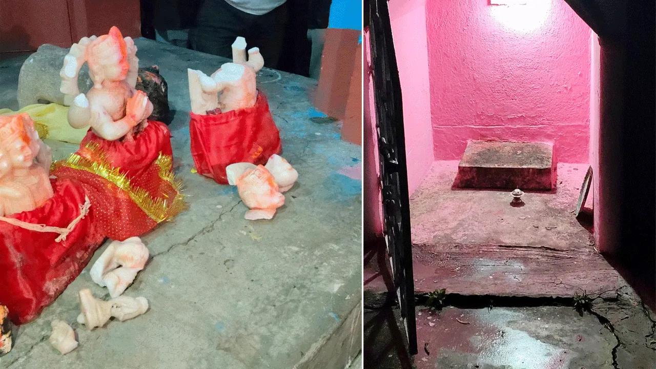 মন্দিরে দুষ্কৃতী তাণ্ডব, একাধিক মূর্তি ভাঙচুর