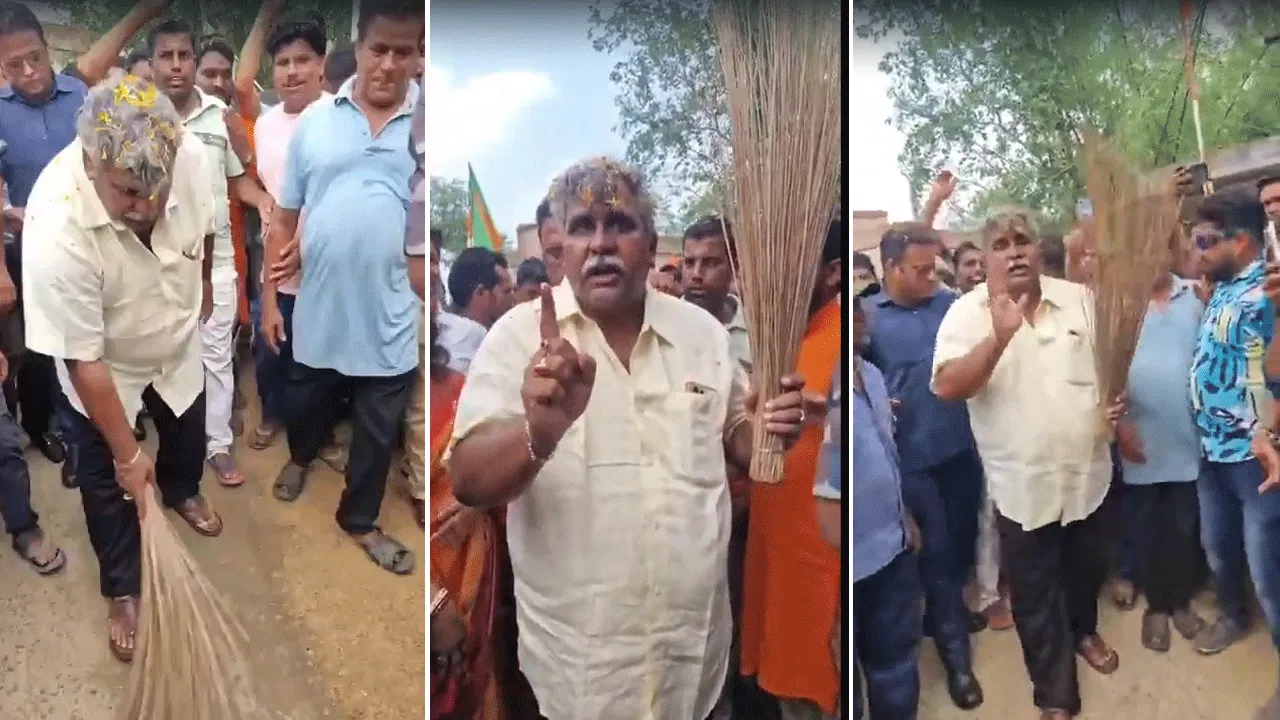 ঝাঁটা হাতে সাফাই অভিযানে পাণ্ডবেশ্বরের বিধায়ক জিতেন্দ্র তেওয়ারি