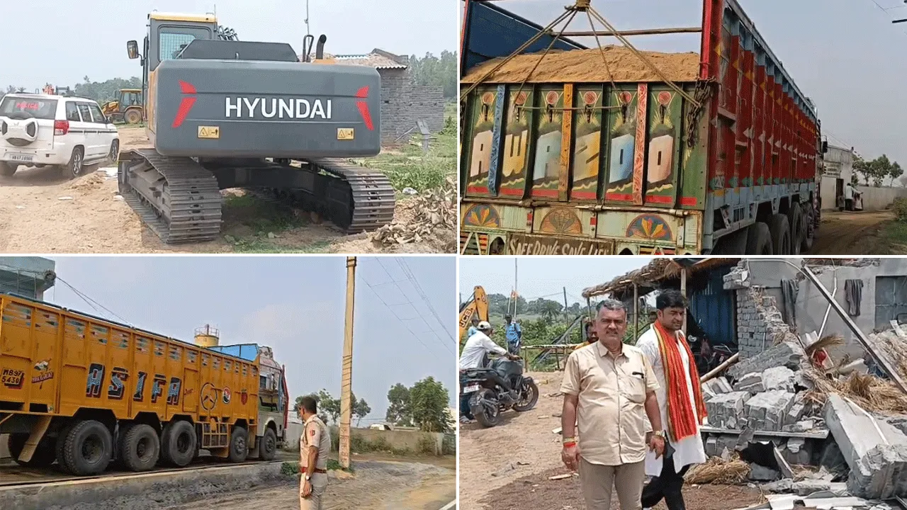 বাঁকুড়ার একাধিক জায়গায় অবৈধ বালি কারবারের বিরুদ্ধে অভিযান