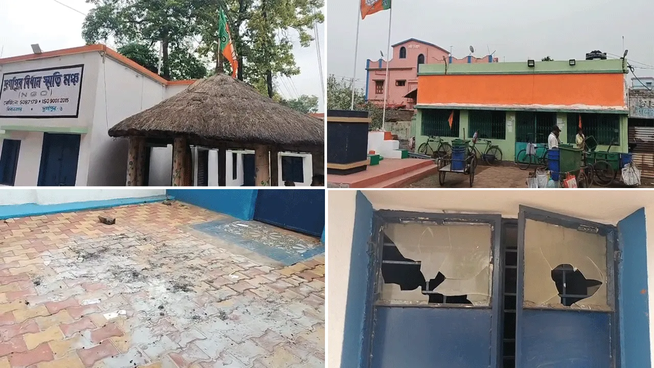 দুর্গাপুরে তৃণমূলের পার্টি অফিস ভাঙচুর ও দখলের অভিযোগ