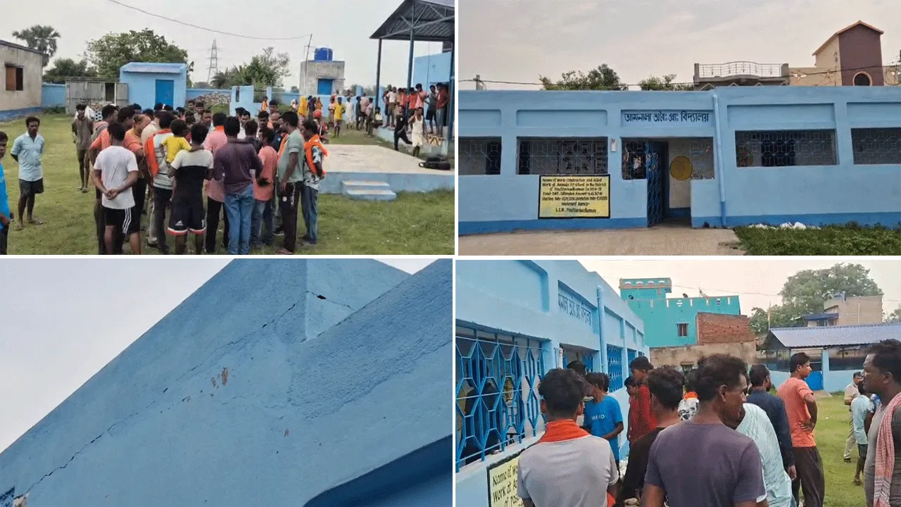 ক্লাস চলাকালীন ছাদ থেকে খসে পড়ল প্লাস্টার, আহত তিন ছাত্র