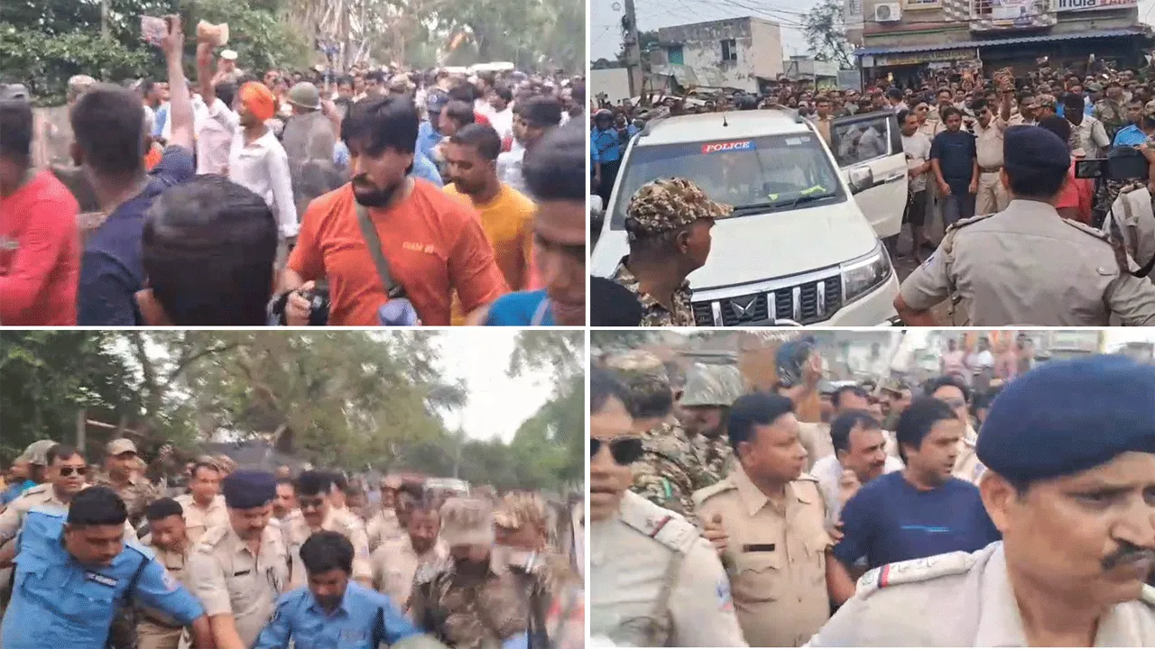 বারাবনিতে পুলিশের ‘স্ট্রিট থিয়েটার’: কোমরে দড়ি, ডুগডুগির তালে নাচছে আইন!