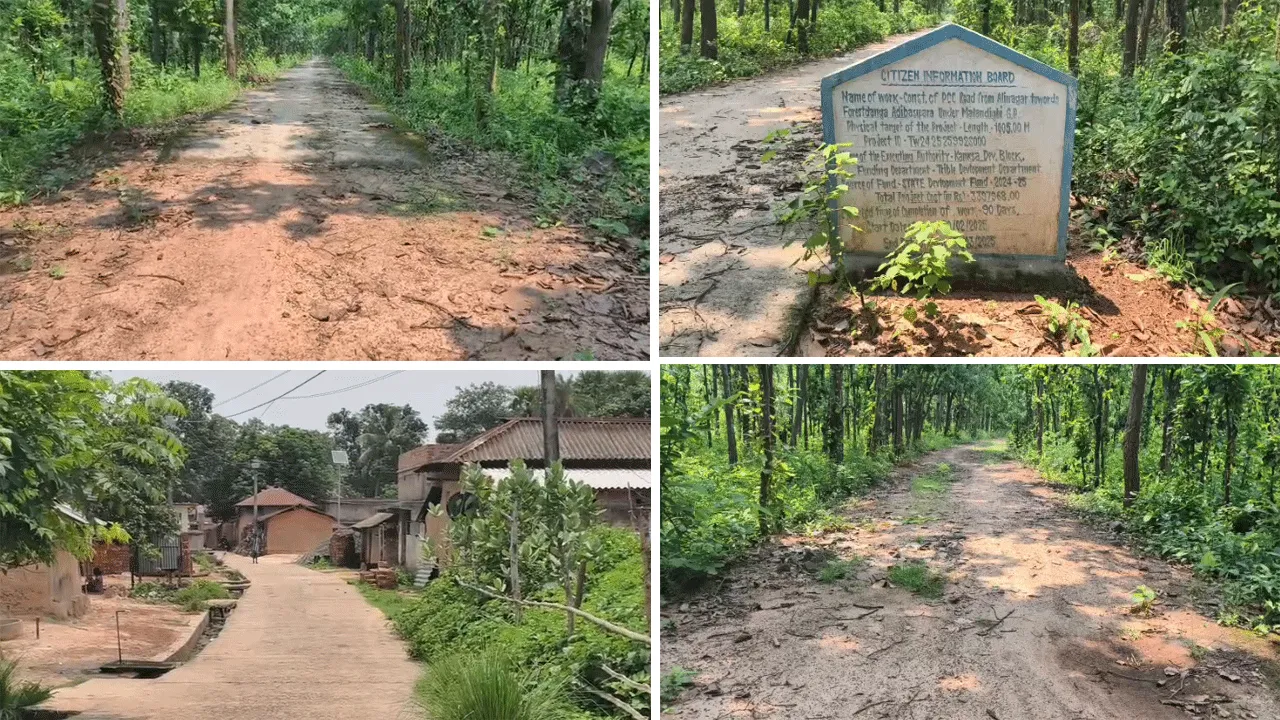 জঙ্গলে হারিয়েছে উন্নয়নের পাকা রাস্তা, চরম দুর্নীতির অভিযোগ