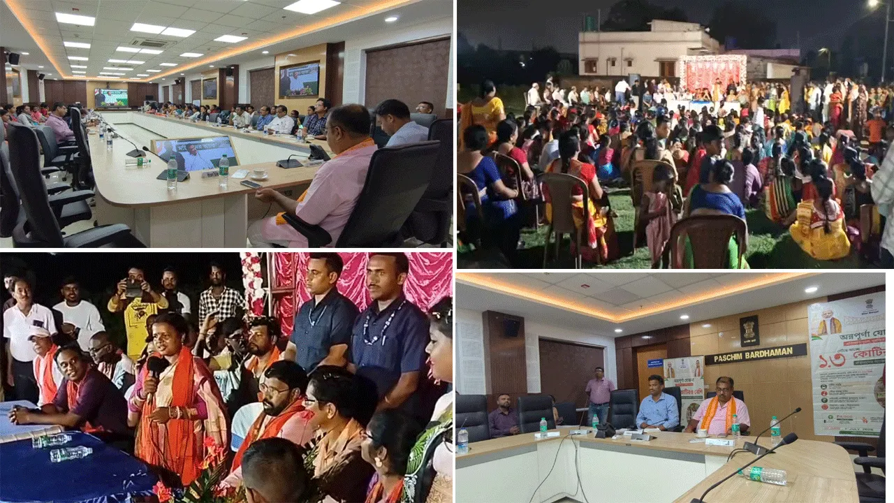 অন্নপূর্ণা যোজনার টাকা পাওয়ার খুশিতে বিধায়কদের সংবর্ধনা