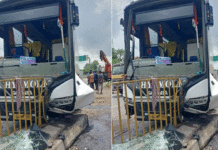 জাতীয় সড়কে দুর্ঘটনার কবলে কলকাতা-আসানসোলগামী ভলভো বাস