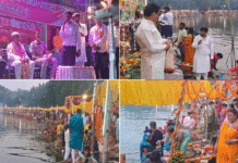 দুর্গাপুরে ছটের উৎসবে সামিল সাংসদ ও মন্ত্রী