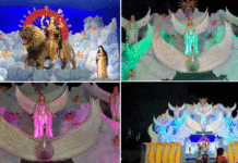 ‘স্বর্গপুরী’ থিমে নজর কেড়েছে ছাতনার পুজো কমিটি