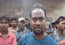 কর্মরত অবস্থায় শ্রমিকের মৃত্যু ঘিরে উত্তেজনা