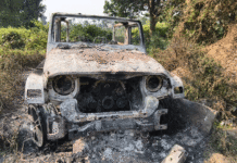 রহস্যজনকভাবে আগুন লেগে ভষ্মীভূত বিলাসবহুল গাড়ি