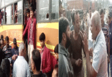 স্কুল বাসের সঙ্গে চারচাকা গাড়ির সংঘর্ষ, আহত এক পড়ুয়া