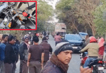 রাজ্য সড়কে মর্মান্তিক মৃত্যু বাইক চালক যুবকের