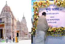 দিঘার মন্দিরের পর দুর্গা অঙ্গন নির্মাণেও দুর্গাপুরের সংস্থাই