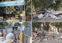 দুর্গাপুরের অমরাবতী ডিফেন্স কলোনিতে অবৈধ নির্মাণ ভাঙল পুরনিগম