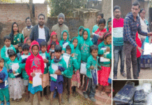 শিশুশিক্ষা কেন্দ্রের শিক্ষার্থীদের মধ্যে বিতরণ করা হলো স্কুলের পোশাক